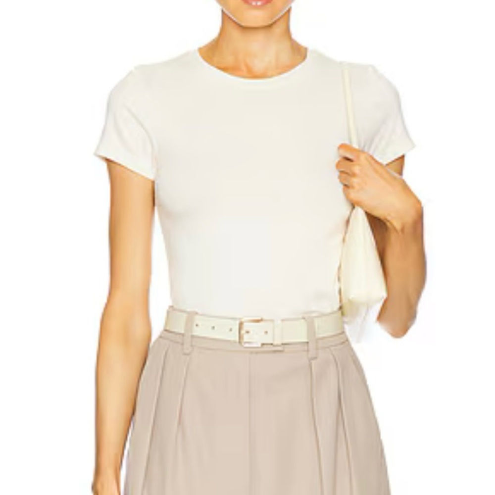 FREE PEOPLE NWT Weekday Smalls Baby Tee in Ivory Size XS / S